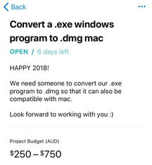 convert dmg to exe